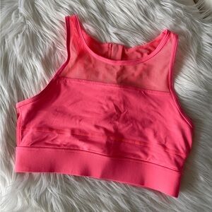 Zyia Activewear Hot Pink Neon Mesh Sports Bra